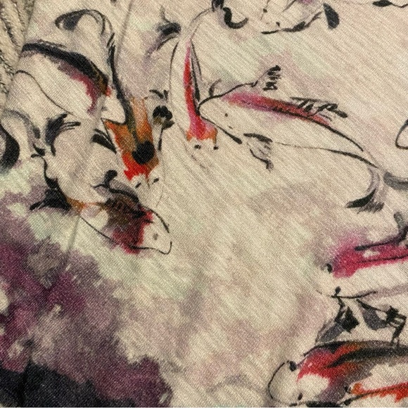 KNITTED + KNOTTED Watercolor Koi Sweater Top Tunic - Picture 6 of 6
